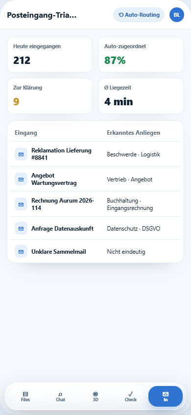 Beispiel-Screenshot einer modernen Bauplattform-Oberfläche