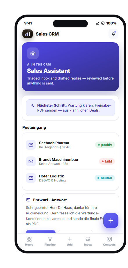 Mobiler KI-Vertriebsassistent